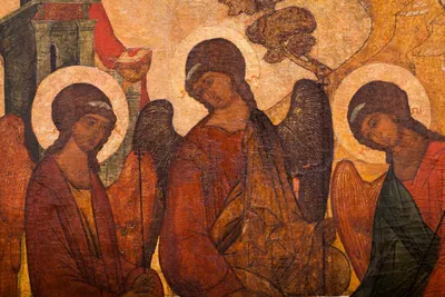 The Trinity, Russian icon Троица, Troica,The Hospitality of Abraham,  Rublev\" Poster for Sale by ADMG | Redbubble