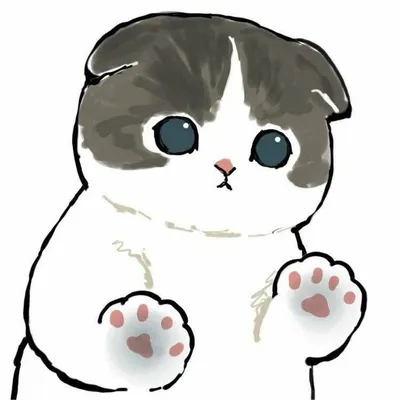 Доброе утро. Ручной рисунок милый смешной векторный рисунок кошки Векторное  изображение ©i.boiko08.gmail.com 158265668