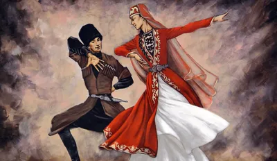 Кавказские танцы рисунок - 78 фото