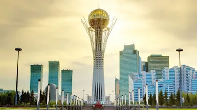 Astana, Kazakhstan, night view of the city illuminated as capital of  Kazakhstan Stock Photo - Alamy