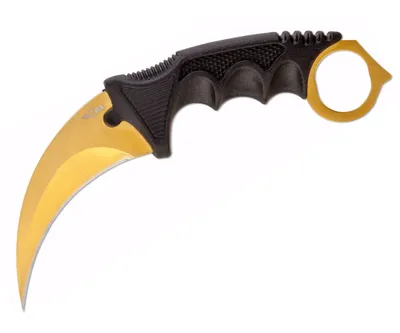 Нож деревянный Стендоф 2 Керамбит Золото. Standoff 2 Karambit Gold №948073  - купить в Украине на Crafta.ua