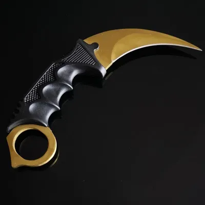NEW Outdoor KARAMBIT NECK KNIFE Survival Hunting Fixed Blade+Sheath Gold |  eBay
