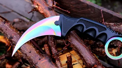 Купить CS2 Безопасный и стильный игрушечный деревянный нож керамбит для  CS:GO-энтузиасты | Joom