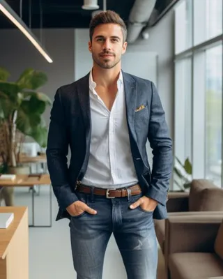 Business Casual Blazer with Jeans Outfit | Hockerty