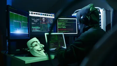 Компьютерный хакер на двоичном коде, фон, искусство, шелковая фотокартина  24x36 дюймов | AliExpress