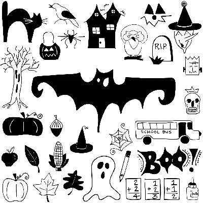 Рисунки на Хэллоуин для срисовки | 100 идей