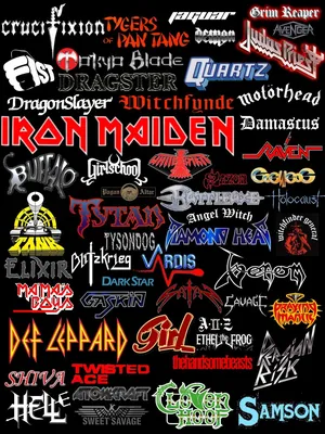 Heavy metal hard rock music band concert skulls Vector Image