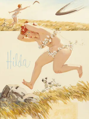 Купить постер (плакат) Винтажная девушка - Hilda (артикул 165793)
