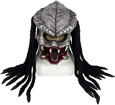 Маска пришельца против хищника на Хэллоуин со страшными волосами - купить  по доступным ценам в интернет-магазине OZON (1144031494)
