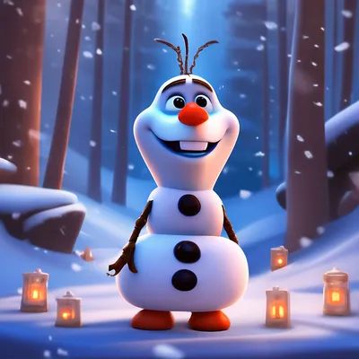Олаф - снеговик из \"Холодного сердца» — создано в Шедевруме
