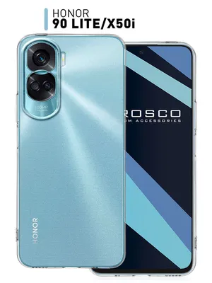Чехол для Honor 90 Lite (Хонор 90 Лайт) с защитой модуля камер, прозрачный  ROSCO - купить с доставкой по выгодным ценам в интернет-магазине OZON  (1200238071)
