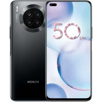 Honor 50 Lite 128GB, смартфон Хонор 50 Лайт черный 128 ГБ купить в Москве  по выгодной цене
