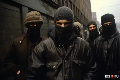 ㅤㅤ банда бандитов в киберпанк …» — создано в Шедевруме