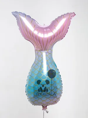 Хвост русалки фиолетовый с развевающимся плавником +топ для подводного  плавания