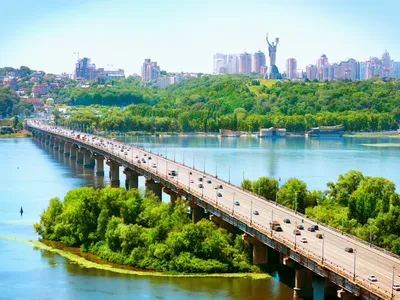 Обои Города Киев (Украина), обои для рабочего стола, фотографии города, киев  , украина, мост, река, киев Обои для рабочего стола, скачать обои картинки  заставки на рабочий стол.