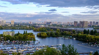 Обои город, река, мост, вид, киев, украина картинки на рабочий стол, фото  скачать бесплатно