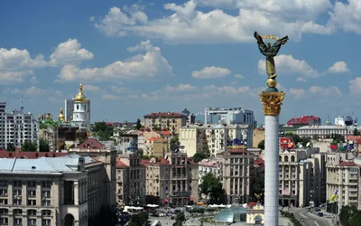 Обои майдан, киев, площадь, украина, здания, столица на рабочий стол
