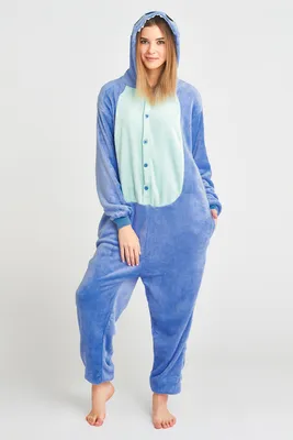 Blue Pink Stitch Onesiee Kigurumi Fancy Dress Costume Hoodies Pyjamas  Bodysuit | eBay