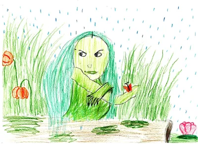 Иллюстрация Кикимора болотная в стиле персонажи | Illustrators.ru