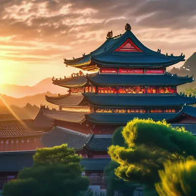 Древний Китай на рассвете ,мягкое …» — создано в Шедевруме