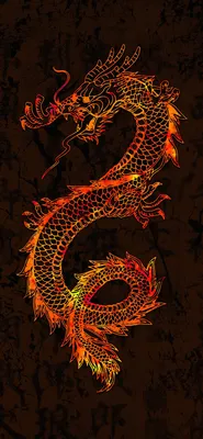 огненный китайский дракон - обои wallpaperio.net