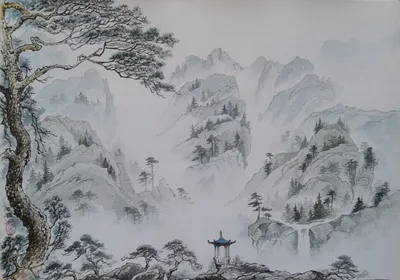 Традиционный китайский стиль - пейзаж, цветы: нежное, весеннее,  фантастическое | Chinese art painting, Cherry blossom art, Asian art