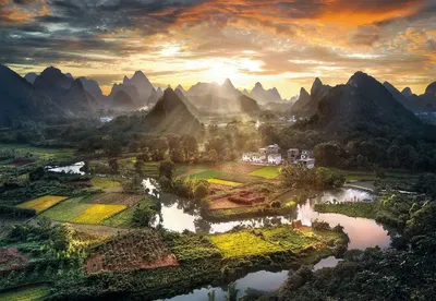 🐉 китайский пейзаж, искривленная …» — создано в Шедевруме