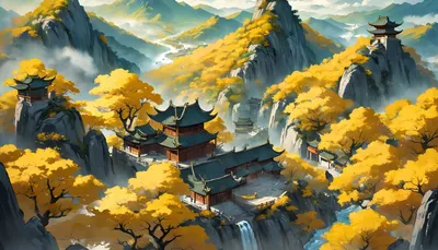 Традиционный китайский пейзаж | AliExpress