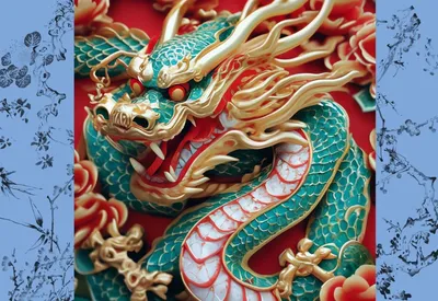 Скетчи китайских драконов - 33 фото
