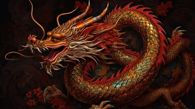 Купить Картина из янтаря - Китайский Дракон по цене 11 000 руб.