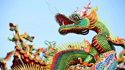 Chinese dragon (китайский дракон) | Синий дракон, Рождественские картинки, Китайский  дракон