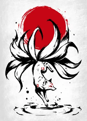 Pretty Kitsune Woman\" Sticker for Sale by ScarletClover | Redbubble