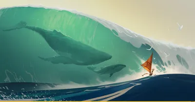 Как нарисовать кита акварелью. Бесплатный урок акварели - YouTube