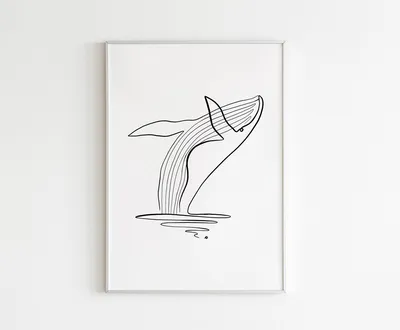 Рисунок кита | Пикабу