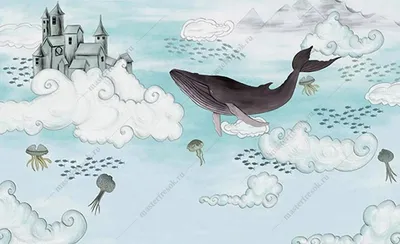 Обои кит, киты, небе, раздел Фантастика, размер 1920x1200 HD WUXGA -  скачать бесплатно картинку на рабочий стол и телефон
