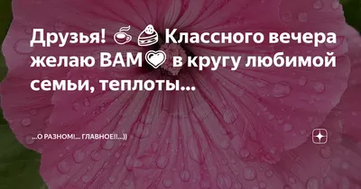 Прекрасного и доброго вечера! 🌹✨ | Красота жизни, позитив, оптимизм |  ВКонтакте