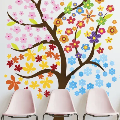 Цветы на стене - красивые и стильные варианты применения цветов в интерьере  (85 фото)