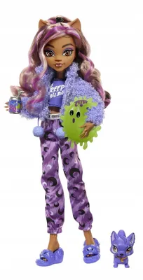 Кукла Mattel Monster High Clawdeen Wolf - Клодин Вульф Пижамная вечеринка -  Кукла с аксессуарами Монстр Хай HKY67 купить в Москве | Доставка по России.