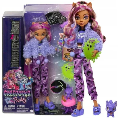 Monster High Школа Монстров Мягкая игрушка «Милый монстрик» — Клодин Вульф  с питомцем - BabyToy