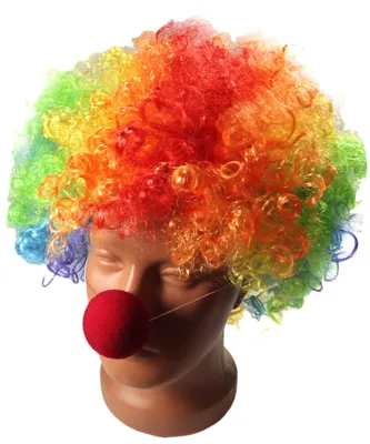 Парик клоуна цветной - купить по доступным ценам в интернет-магазине OZON  (363785895)