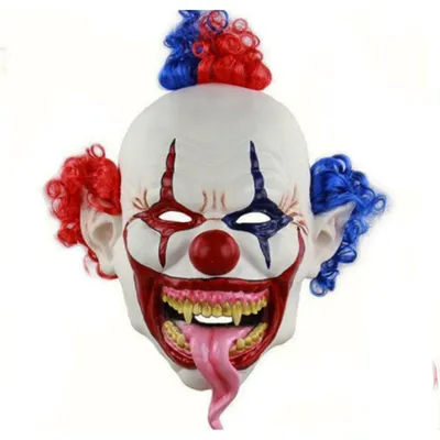 Маска Страшный Клоун - купить по доступным ценам в интернет-магазине OZON  (1302108347)