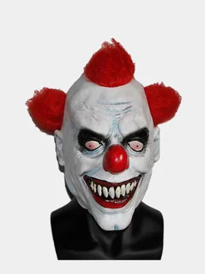 Страшная маска клоуна с высунутым языком купить в kaskad-prazdnik.ru за  2000 руб.
