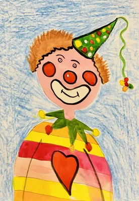 Весёлый клоун рисунок | Рисунки малышей, Детсадовские художественные  проекты, Клоуны