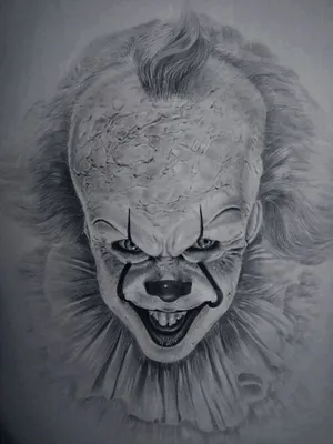 Страшная Жуткая Иллюстрация Лица Клоуна Векторное изображение  ©interactimages 532415440
