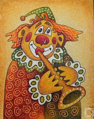 Мультяшная картинка доброго клоуна на…» — создано в Шедевруме