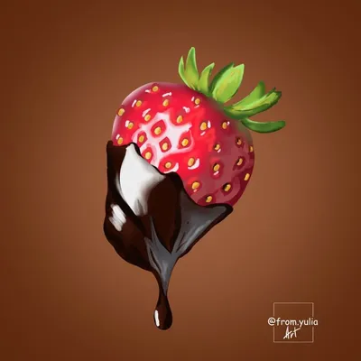 Клубника в шоколаде с ягодами