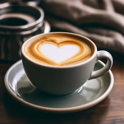 История Инстаграм на теиму Дня кофе, с кофейными зернами на фоне и сердечком  | Flyvi