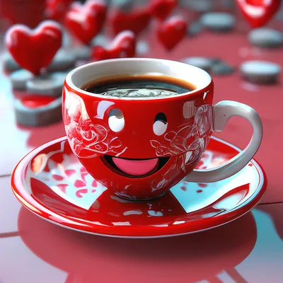 SpectrOm Парные кружки с сердечками для чая и кофе, кофейная пара