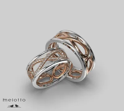 Обручальное кольцо из красного золота с бриллиантами 000-019590 | Купить в  рассрочку | Интернет-магазин НАШЕ ЗОЛОТО