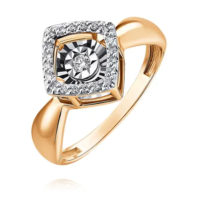 Двойное золотое кольцо из двух колец из красного и белого золота (Вес 11  гр.) | Купить в Москве - Nota-Gold